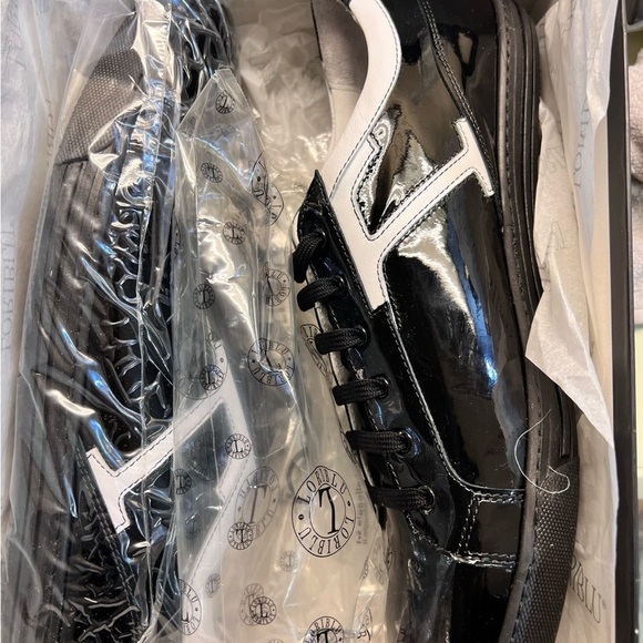 LORIBLU Black and White Men's Sneakers - Picture 7 of 11